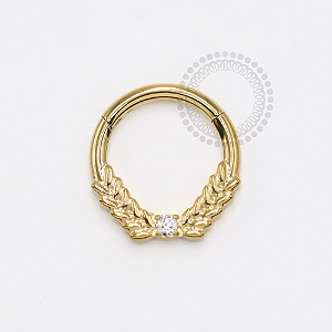 TN1251 Segmento Frontal Grécia Titânio PVD Gold