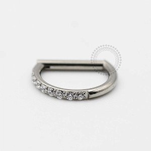 TN140 Segmento Meio CZ Haste Reta Titânio