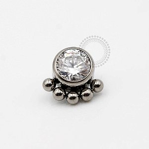 TN181 Topo CZ Esferas 5 Esferas Titânio