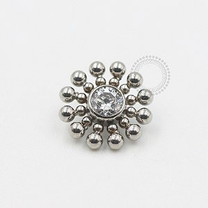 TN554 Topo Raios de Sol CZ Titânio ASTM F136