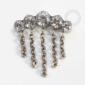 TN759 Topo Cluster CZ Correntes Titânio ASTM F136