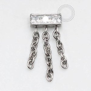 TN794 Topo Barra 3 CZ Correntes Titânio ASTM F136