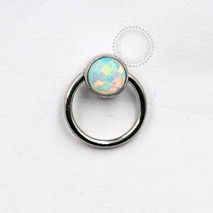 TN863 Topo Opala com Argola Titânio ASTM F136