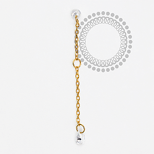 TN2092 Pingente CZ Gota Titânio PVD Gold