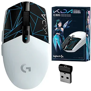 Mouse Gamer Logitech G305 Edicao League of Legends K/DA, Wireless, 12000DPI, 6 Botoes, 910-006052