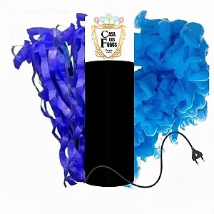 02 Canhões Serpentina com Pó Colorido para festas e chá revelação