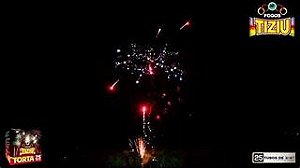 Torta Fogos Tiziu 25 Tubos 20mm Festa