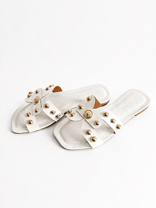 Rasteira adulto off white