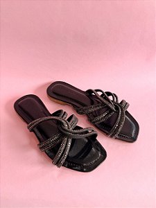 Rasteira adulto preto onix