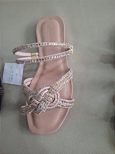 Rasteira adulto rose nude