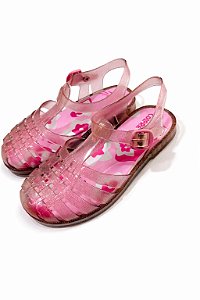 Sandália charme colore Pink
