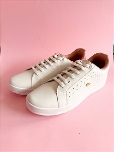 Tenis Mendii branco/nude.