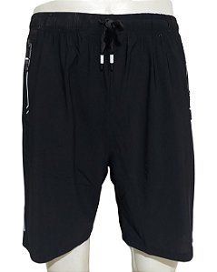 Shorts Microfibra Tactel Preto Leve e Confortável