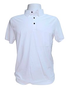 Camisa Polo Lisa Malha Chinesa Branca