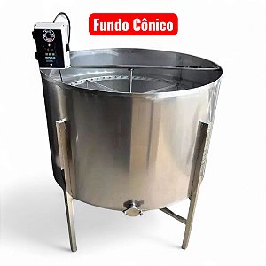 Centrífuga Mel Elétrica Fundo Cônico 48 Quadros de Melgueira Reforçada em Inox
