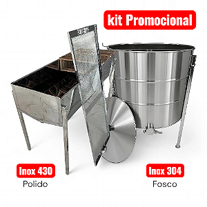 Kit Centrifuga Manual 32/12 + Mesa Desoperculadora 32 Quadros Inox