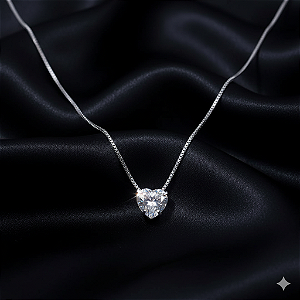 Colar Ponto de Luz Coração Pequeno