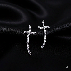 Brinco Cruz Cravejado