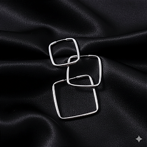 Trio Argola Quadrada Fina