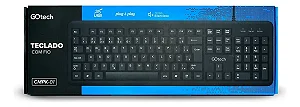 Teclado Usb Go Tech Cmpk-01 Abnt2 Preto Silencioso