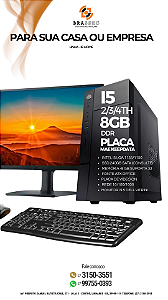PC Rápido i3 (2ª/3ª/4ª Geração) + SSD 256GB + 8GB RAM - Windows 11