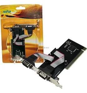 Placa PCI Serial RS232 Feasso JPSS-01 com 2 Portas Perfil Baixo
