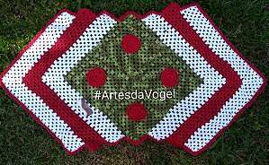 Trilho em crochê Natal