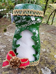 Vidro decorado Natal