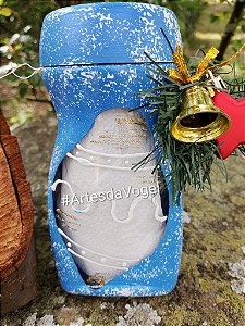 Vidro decorado Natal