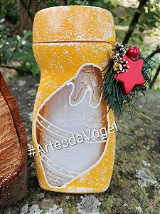 Vidro decorado Natal