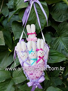 Guirlanda Coração de Coelhinhos