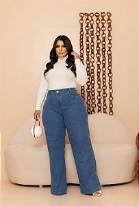 Calça Jeans wide legue