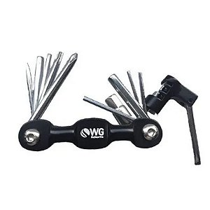Canivete Ferramentas Bike Wg Sports 10f + Extrator Corrente