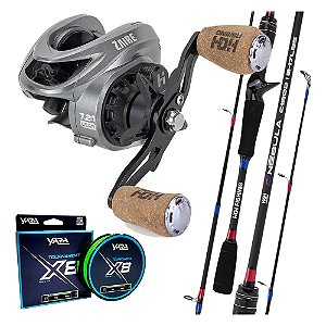 Carretilha Zaire Makis Linha Yara Vara Albatroz 1,80mts Kit