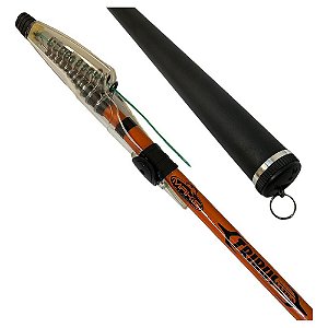 Vara Pesca Tribus Ultra Spin 2,40m Telescópica Makis Laranja