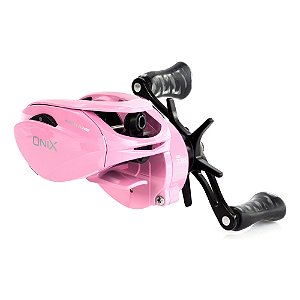 Carretilha Pink Rosa Albatroz Onix 4kg 7.8:1 Elas Na Pesca