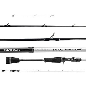 Vara De Pesca Carretilha Maruri Prc-c17-601m Preta E Prata - 1.83m X 160g - Moderada Com Resistência De 17lbs Para Isca De 20g