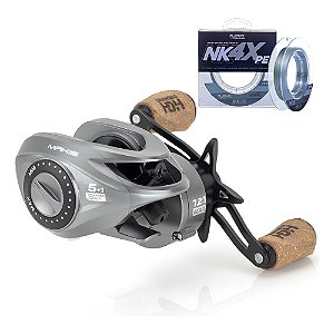 Carretilha Pesca Zaire 7.2:1 Drag 9kg C Multifilamento Nk 4x