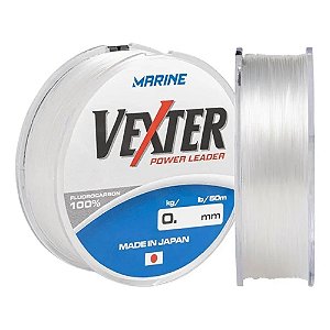 Linha Fluorocarbon Marine Sports Vexter Leader 0,33mm 7,2kg Cor Branco