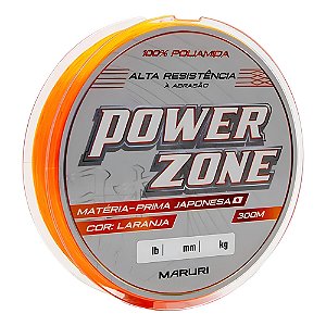 Linha Power Zone Laranja Monofilamento Maruri 300mts 0,33mm