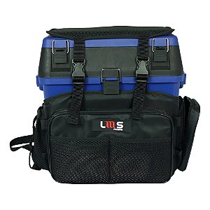 Caixa De Pesca Mochila Banqueta Fishing Box Lumis Rigidor Azul