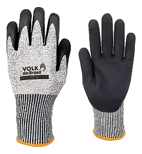 Luva Cut Oil Anticorte Com Palma Impermeável Volk Ca 36606
