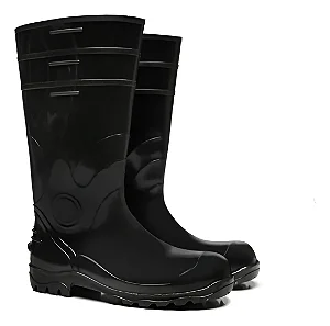 Bota Pvc Preta Longa Bracol Ca 37455 Sem Bico