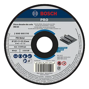 Kit 10 Discos De Corte Para Metal Bosch 4.1/2''x3.0''x7/8''