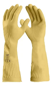 Kit 5un. Luvas Látex Natural Cano Longo Antialérgico - Danny