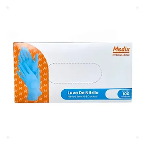 Luvas Descartáveis Antiderrapantes Medix Procedimento Cor Azul Tamanho M De Nitrilo 100 Unidades