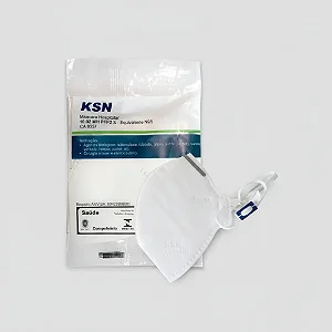 Respirador Mascara N95 Pff2 Hospitalar Branca Ksn -kit 10 Pç