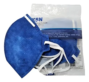 Respirador Ksn Azul Pff2 Máscara N95 Epi Ca 8357 Kit 100 Un