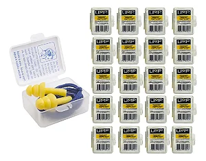 Kit 50 Protetor Auricular Copolímero Amarelo Com Cordão Ultra Master