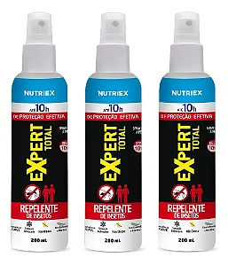 Repelente Spray Pele Nutriex 10h Proteção 200ml Kit 3 Unidades